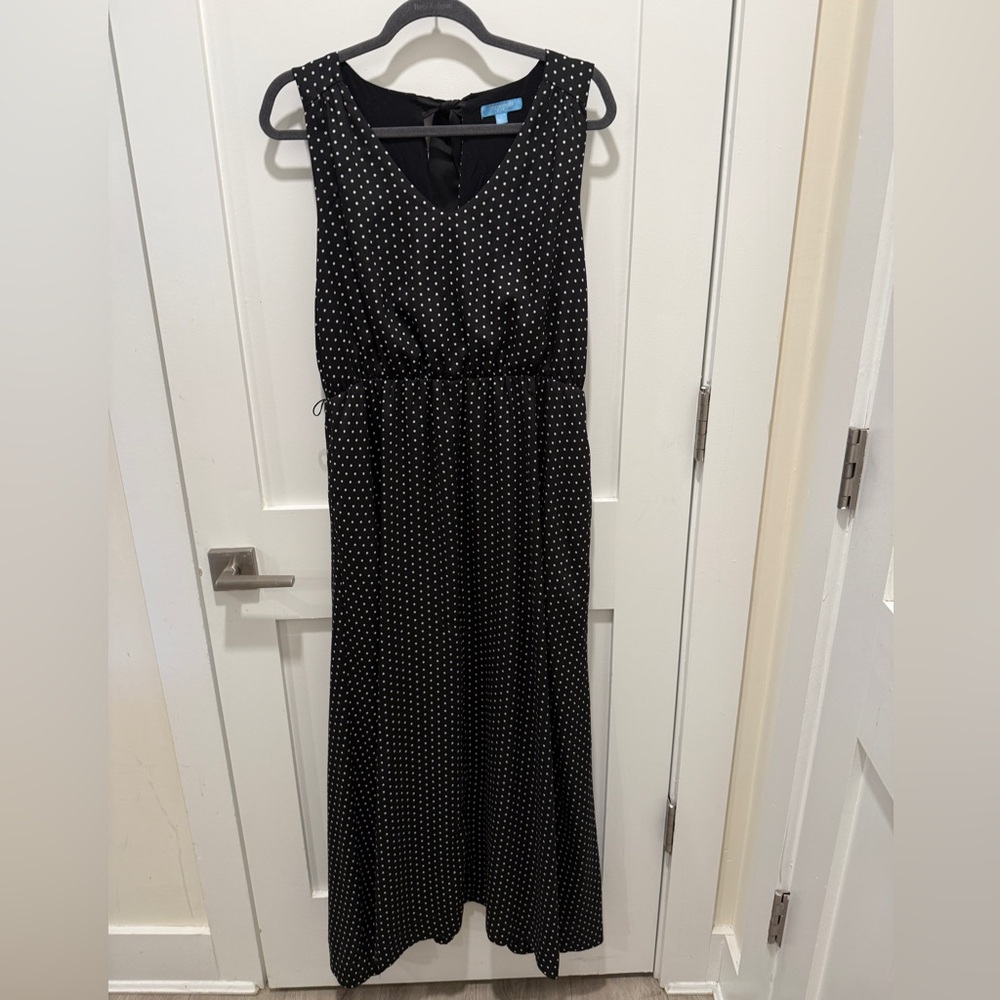 Draper James Black & White polka dot Maxi Dress